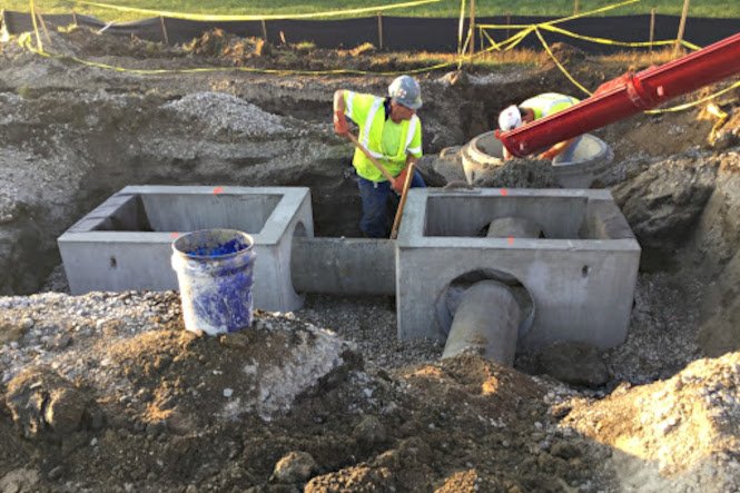 instalação de esgoto